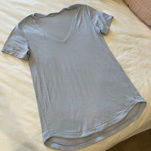 Lululemon Short-Sleeve V Neck - Light Blue